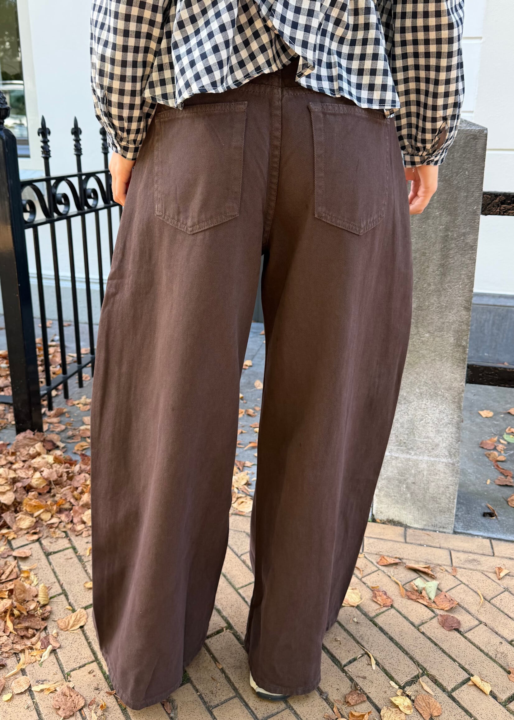 Flo Boutique Jeans overslag Harper Brown