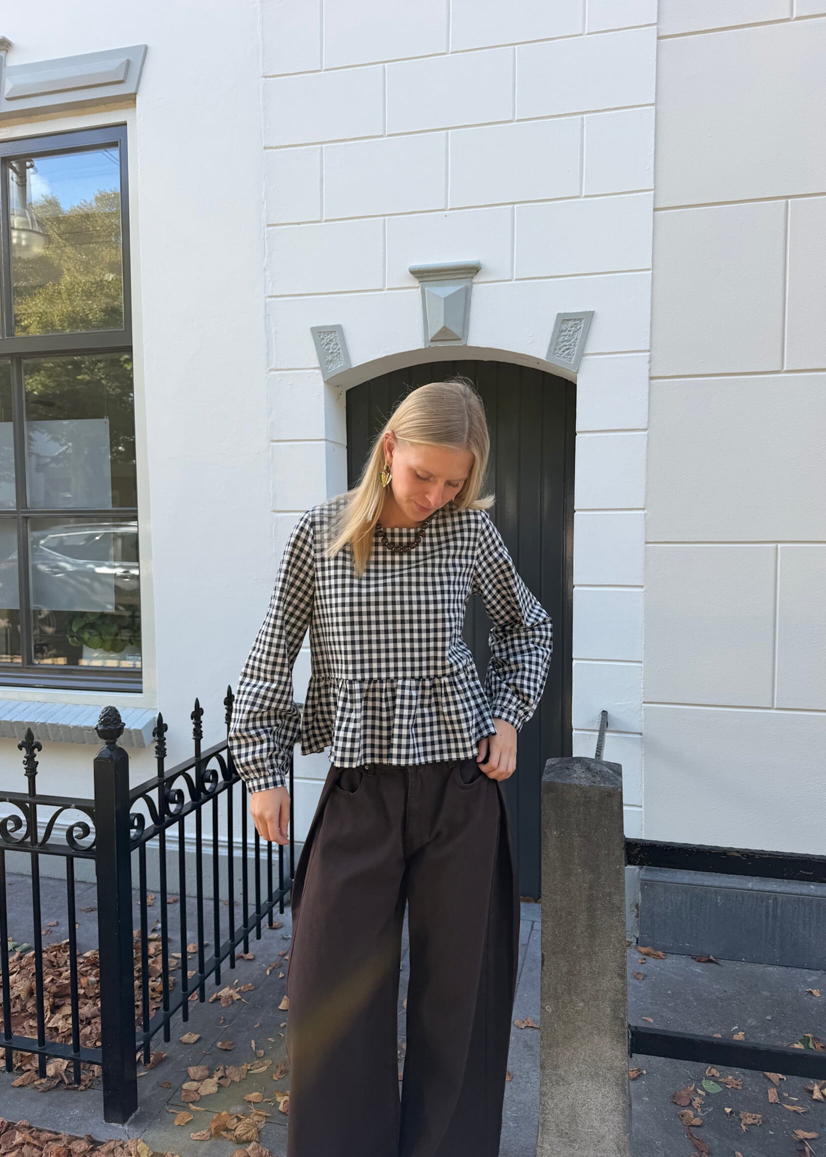 Flo Boutique Jeans overslag Harper Brown