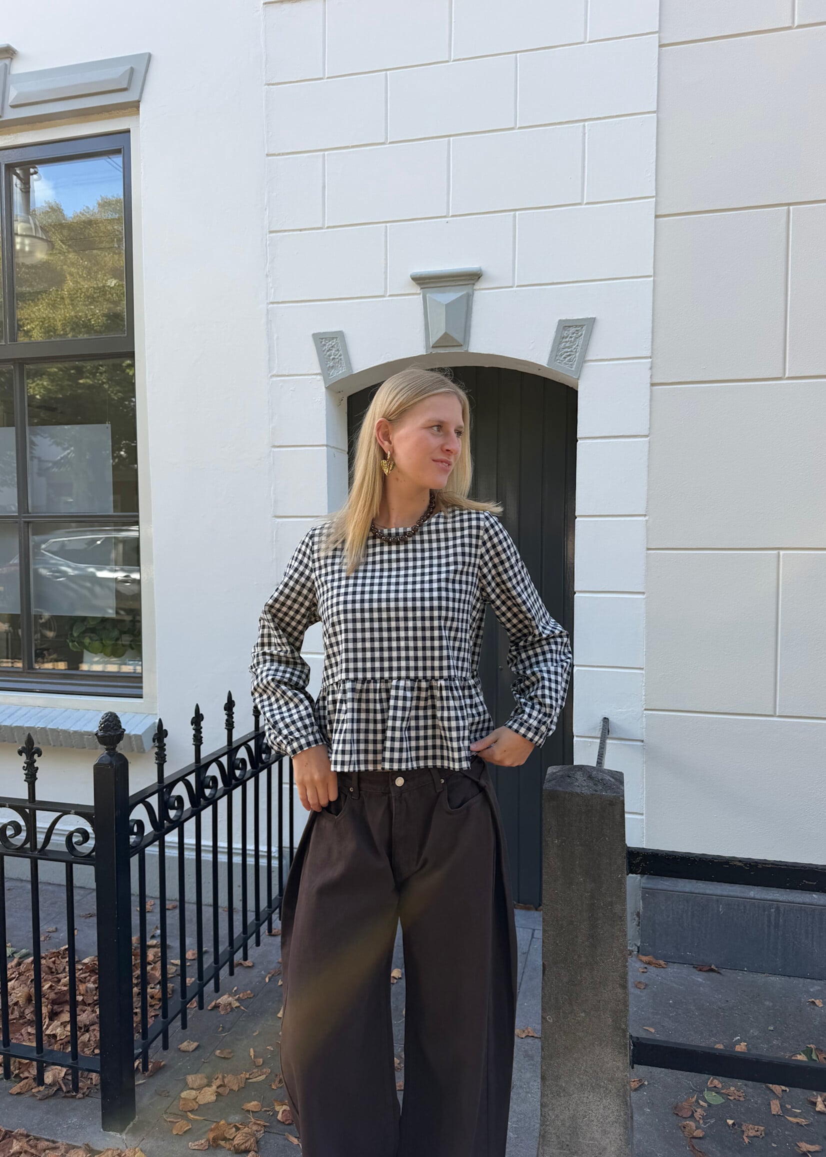 Flo Boutique Jeans overslag Harper Brown