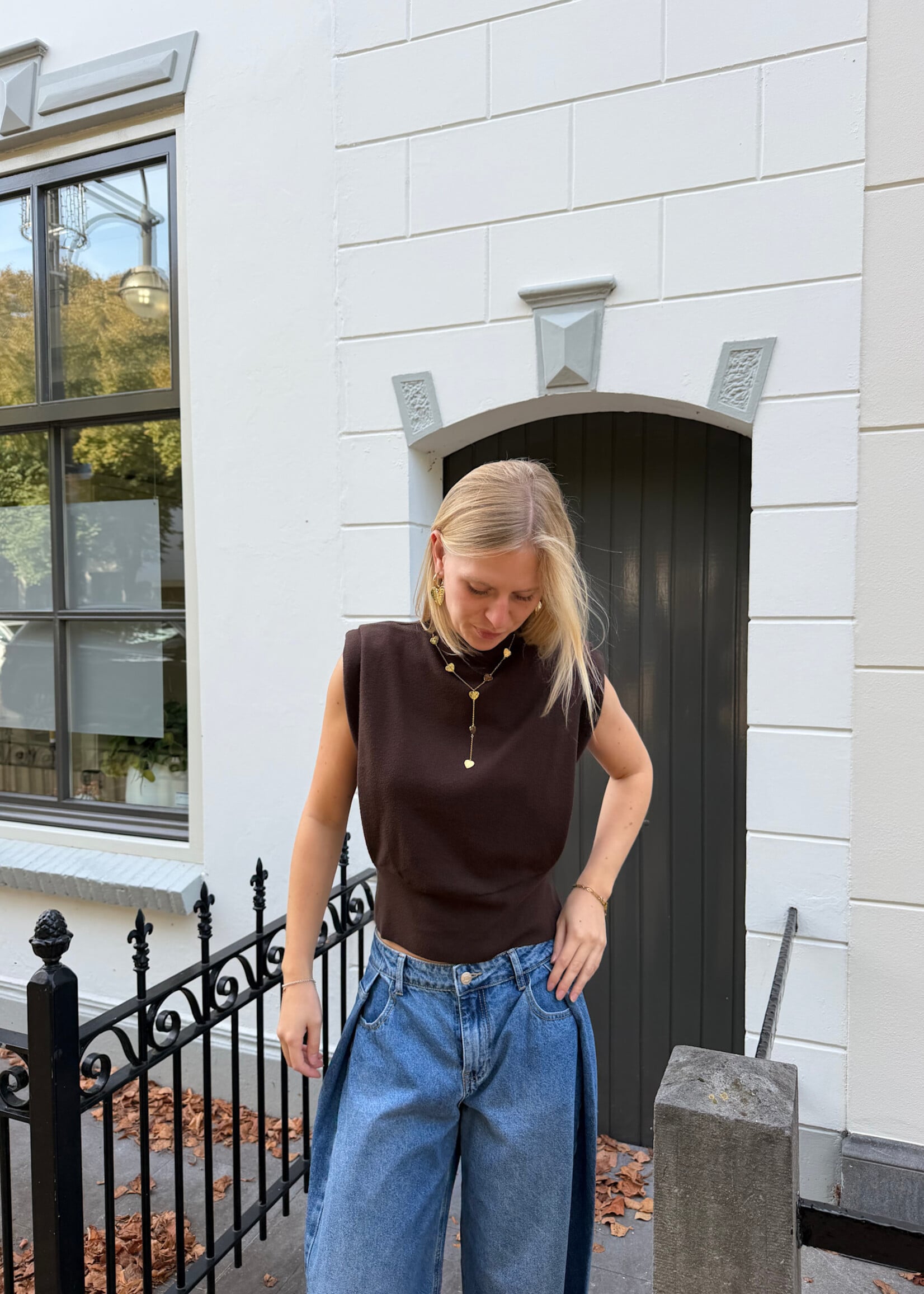 Flo Boutique Top Carlijn Coffee