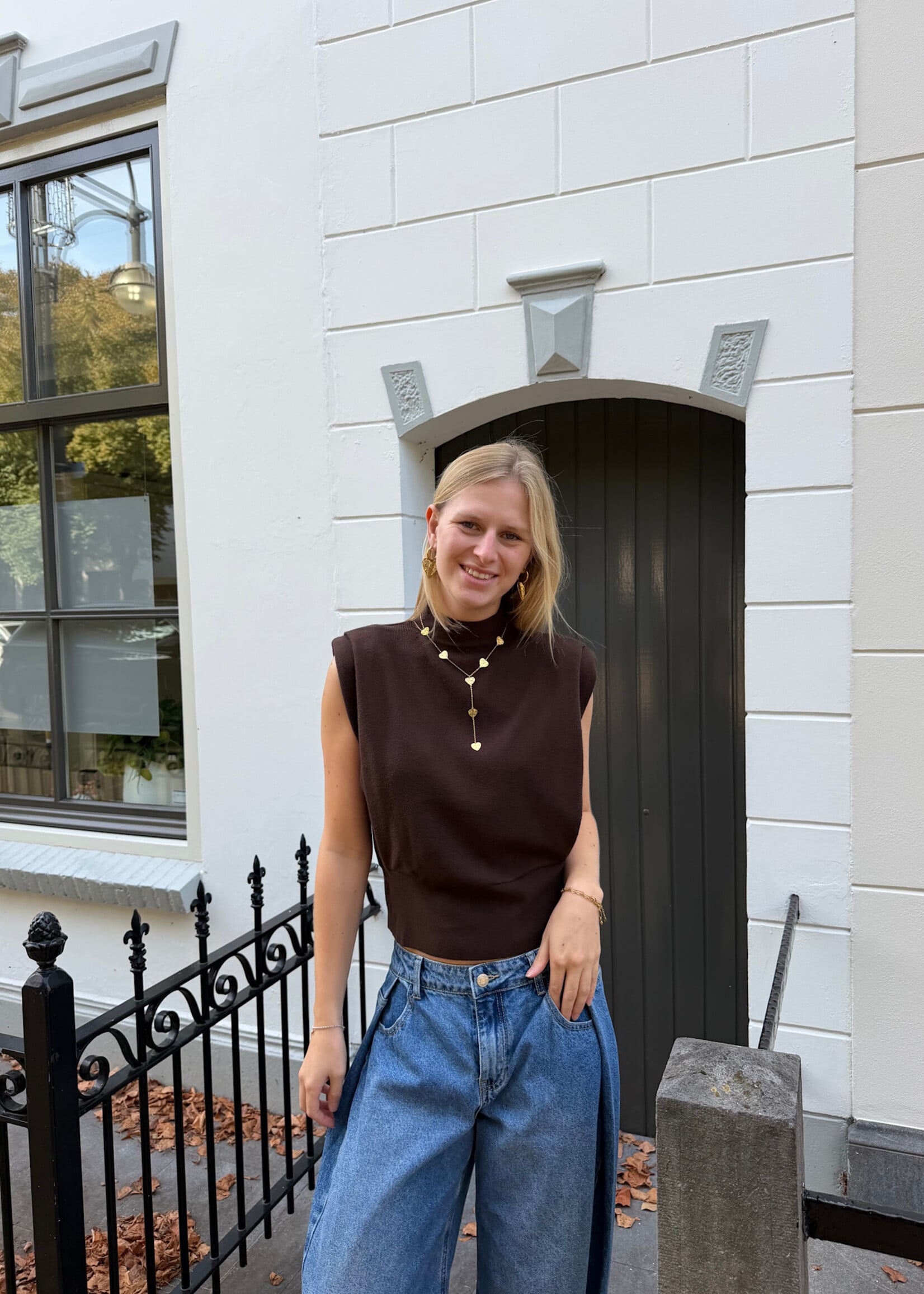 Flo Boutique Top Carlijn Coffee