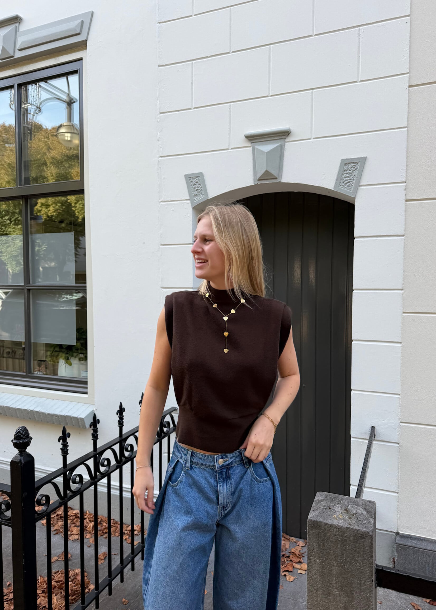 Flo Boutique Top Carlijn Coffee