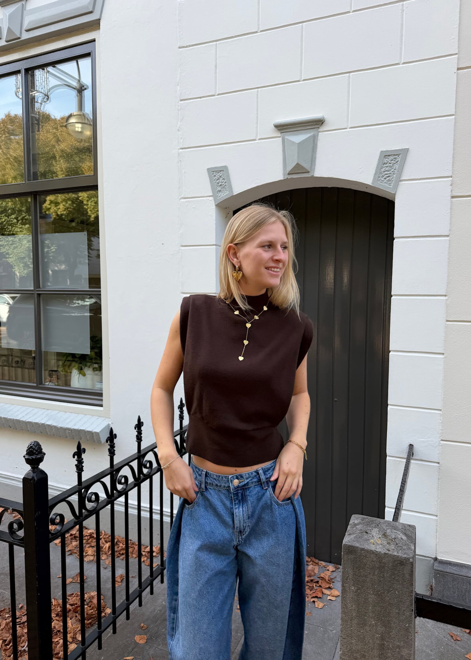 Flo Boutique Top Carlijn Coffee