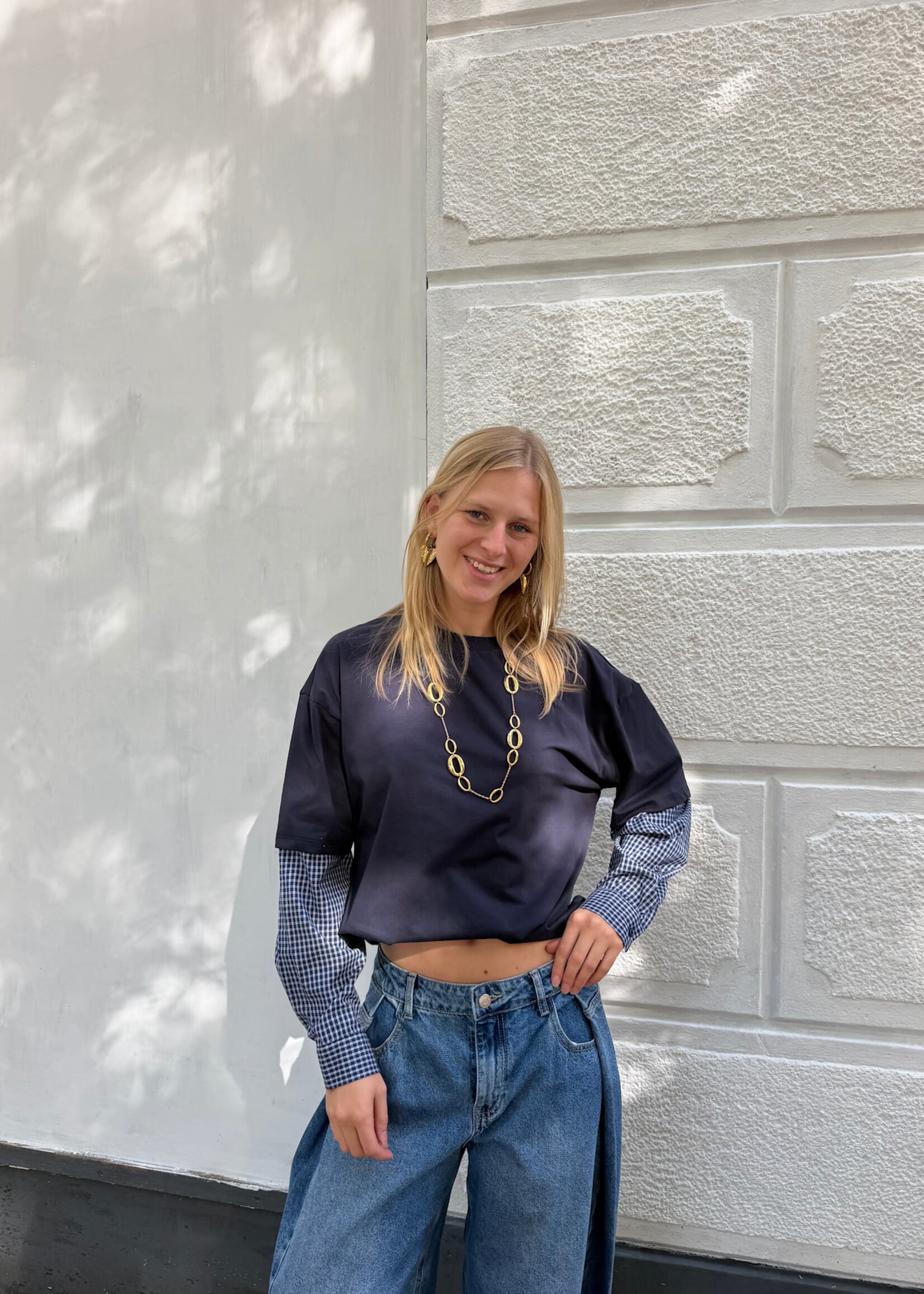Flo Boutique Top Filo Navy