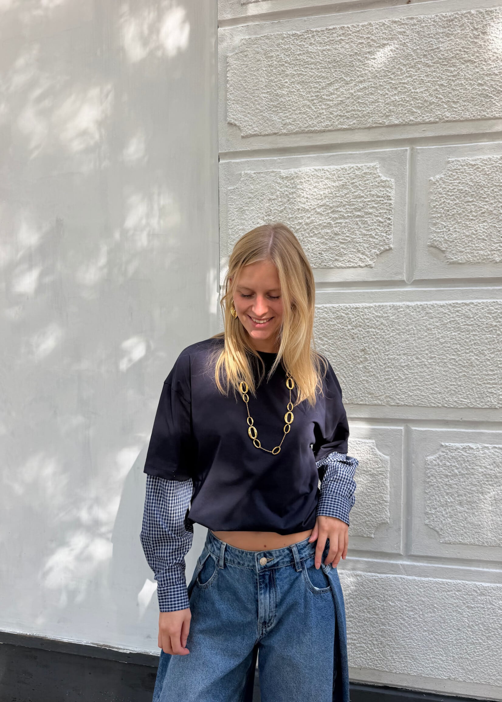 Flo Boutique Top Filo Navy