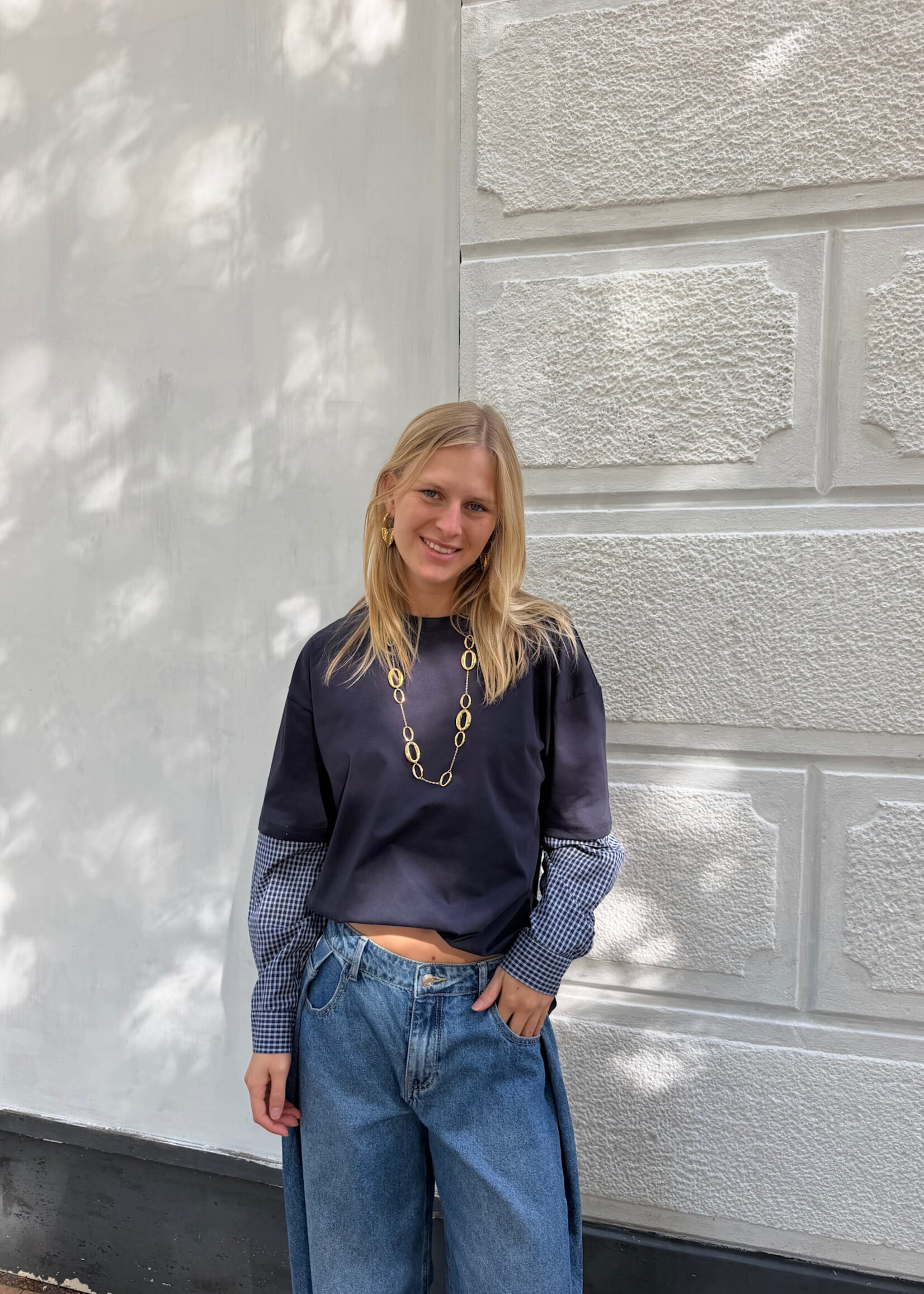 Flo Boutique Top Filo Navy