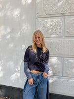 Flo Boutique Top Filo Navy