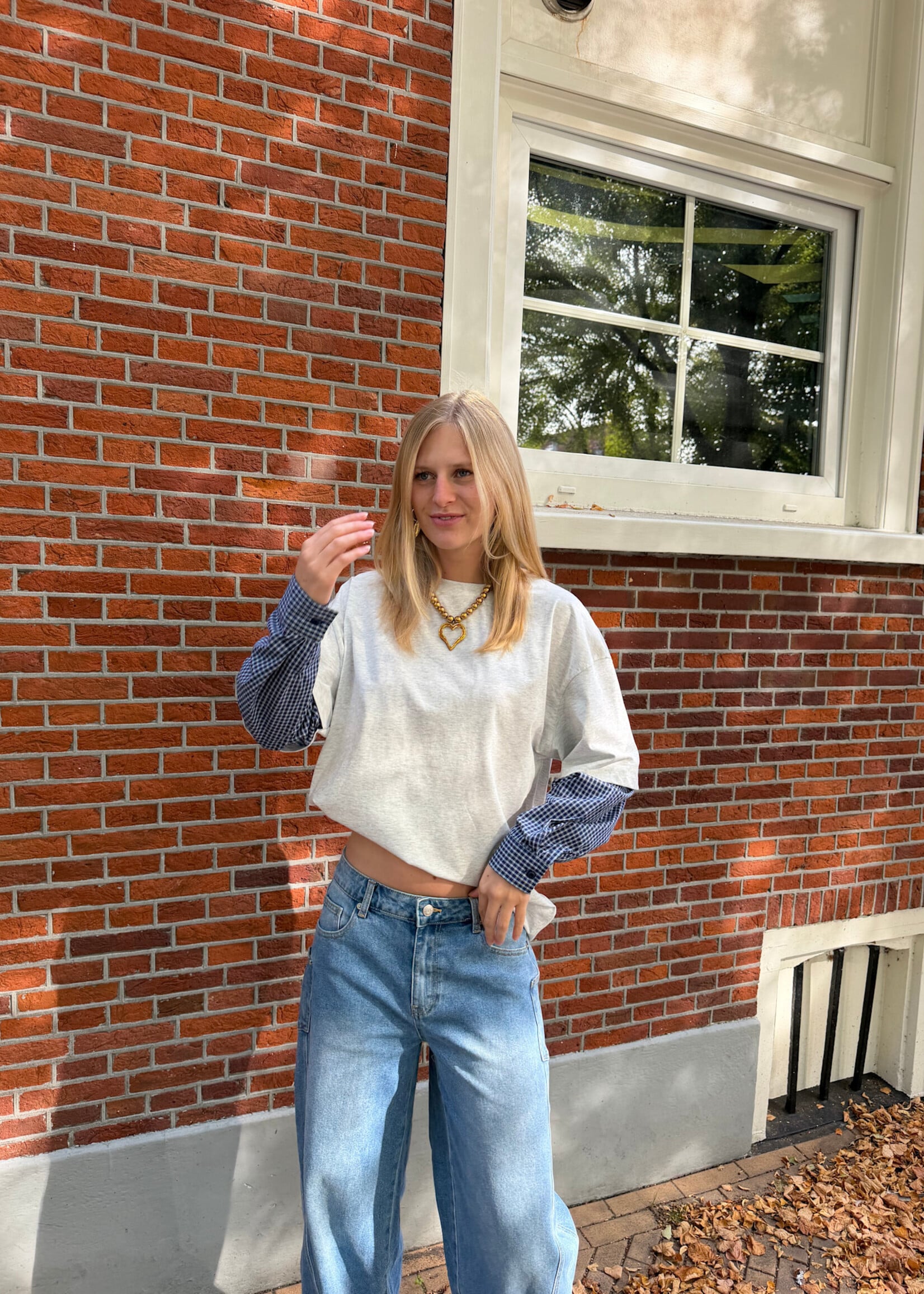 Flo Boutique Top Filo Light Grey
