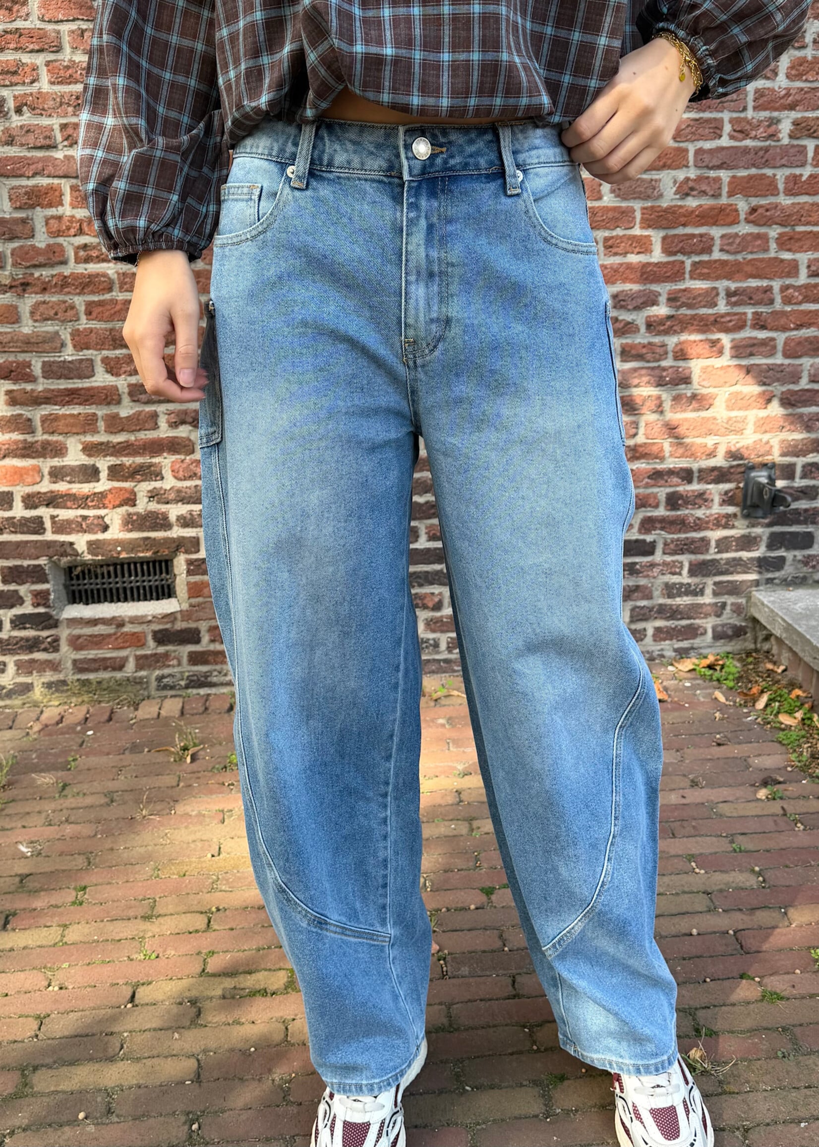 Flo Boutique Balloon Jeans Quinn Blue