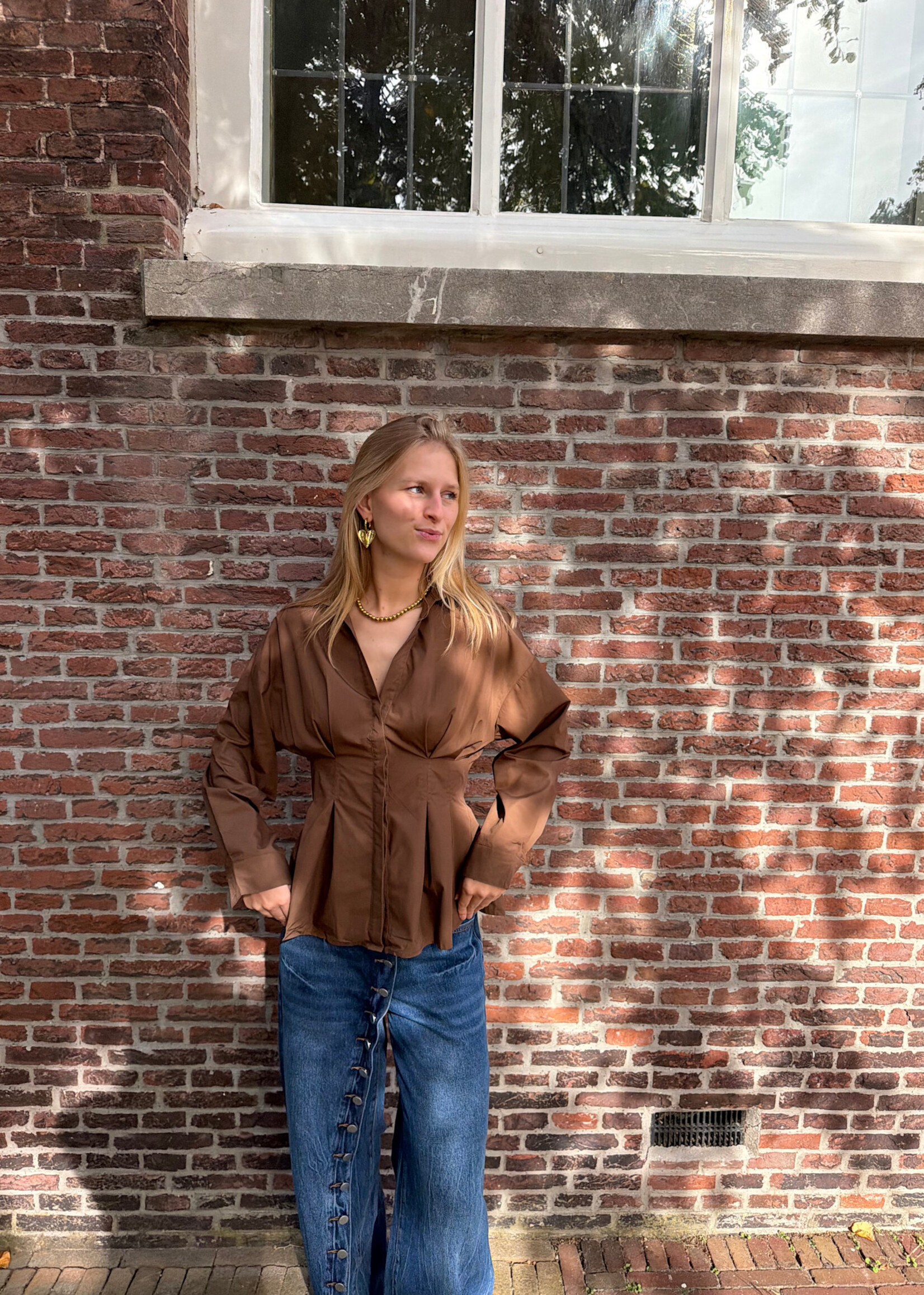 Flo Boutique Blouse Lovine Choco