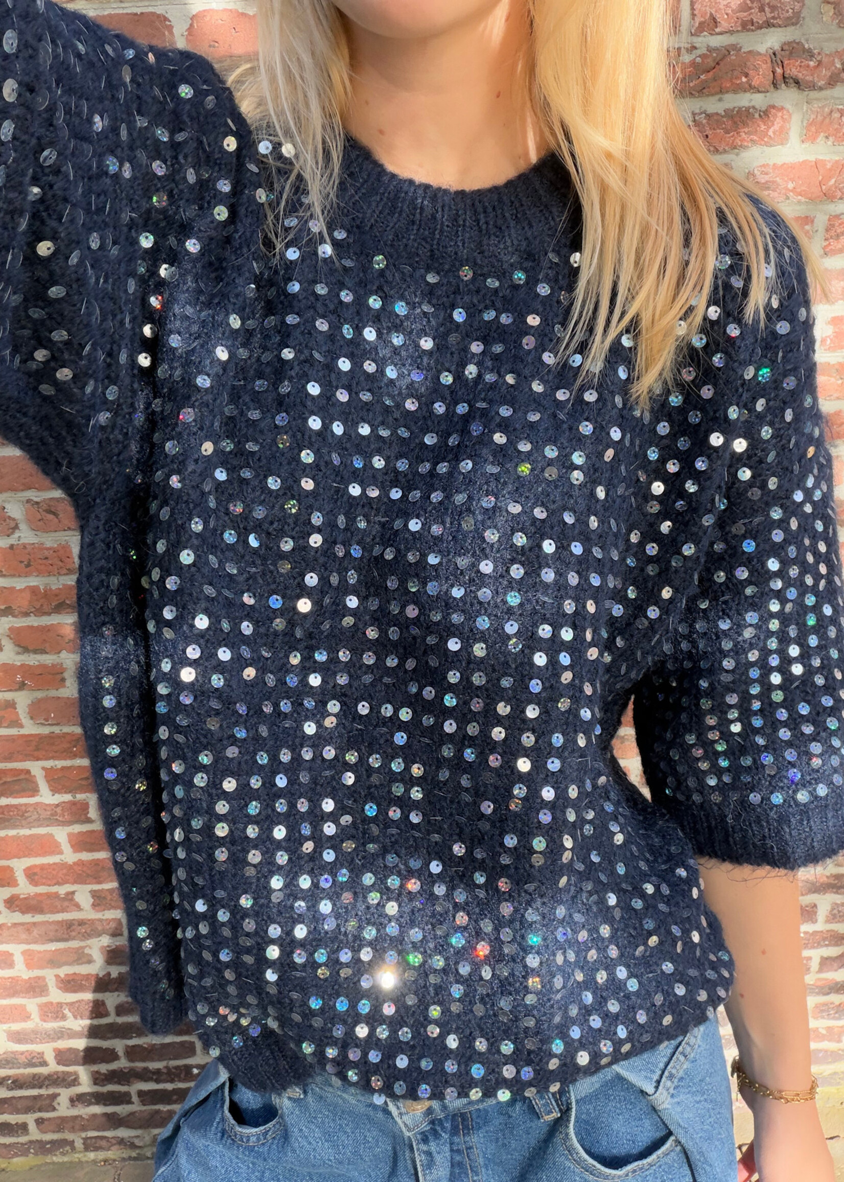 Flo Boutique Trui Rosie Sparkle Navy