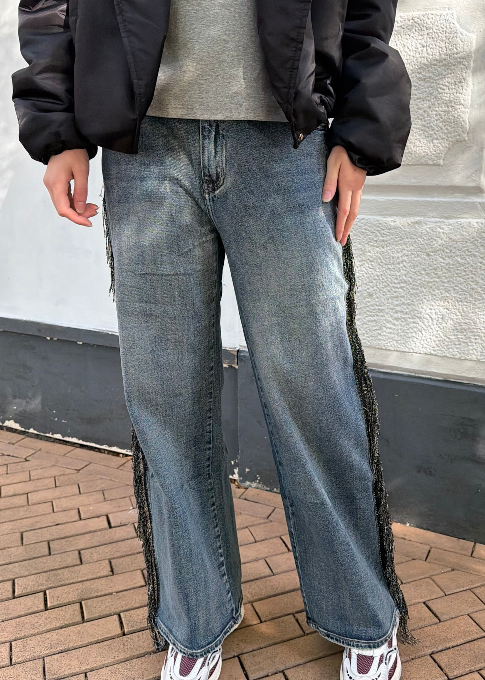Flo Boutique Wide Leg Jeans Joly Fringes