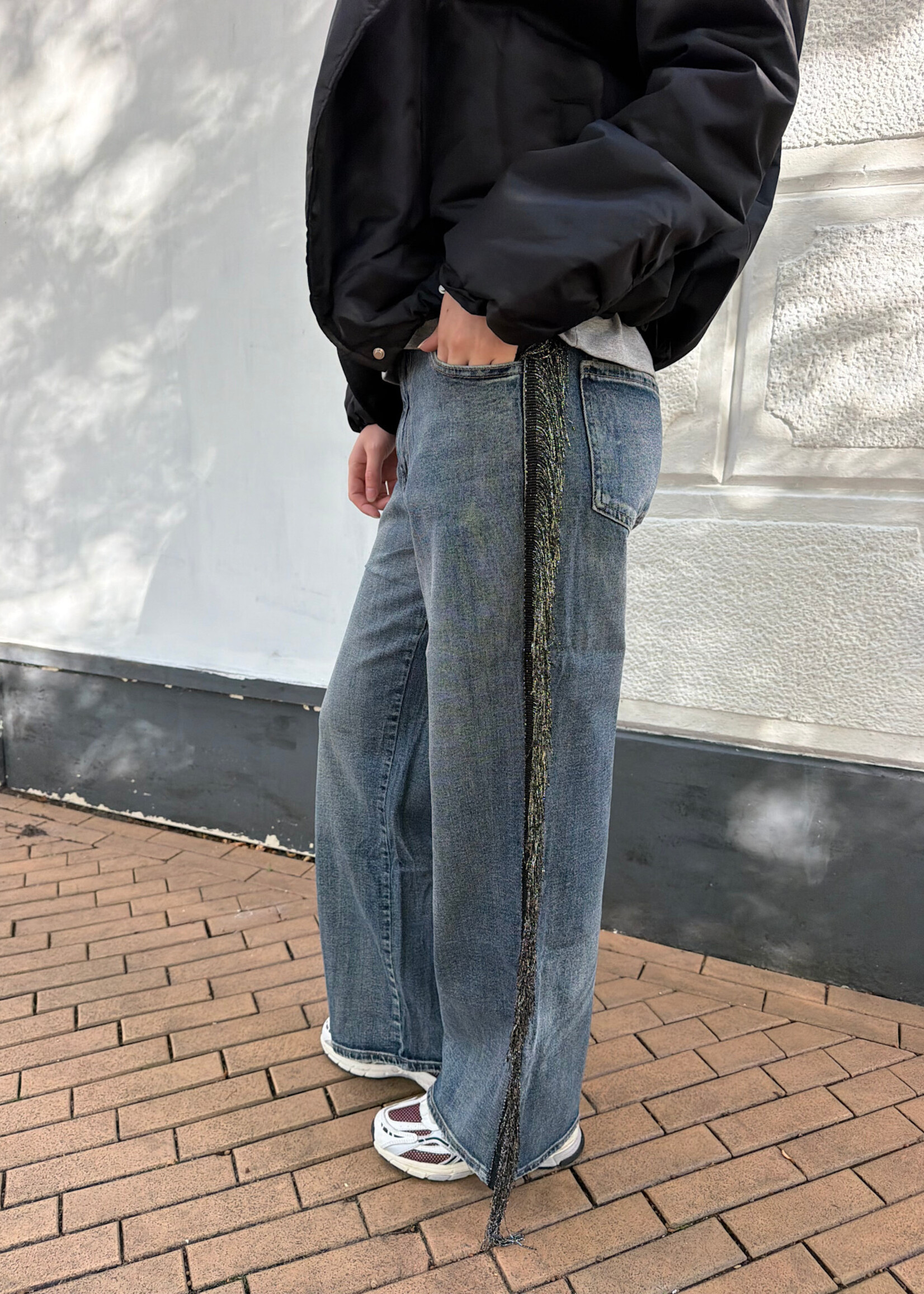 Flo Boutique Wide Leg Jeans Joly Fringes