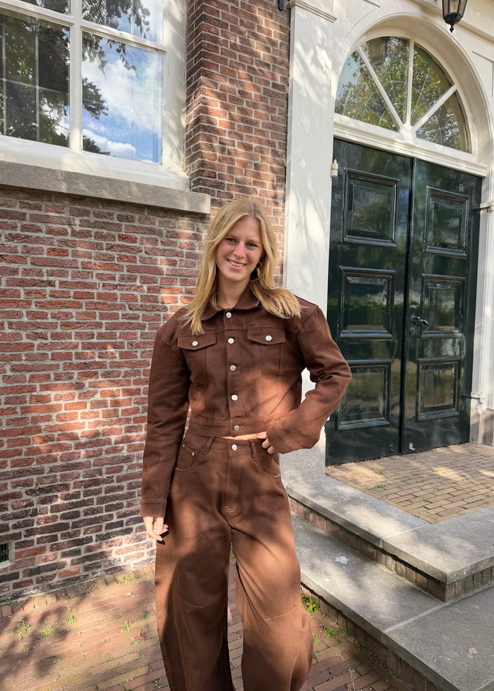 Flo Boutique Denim Jacket Noa Brown