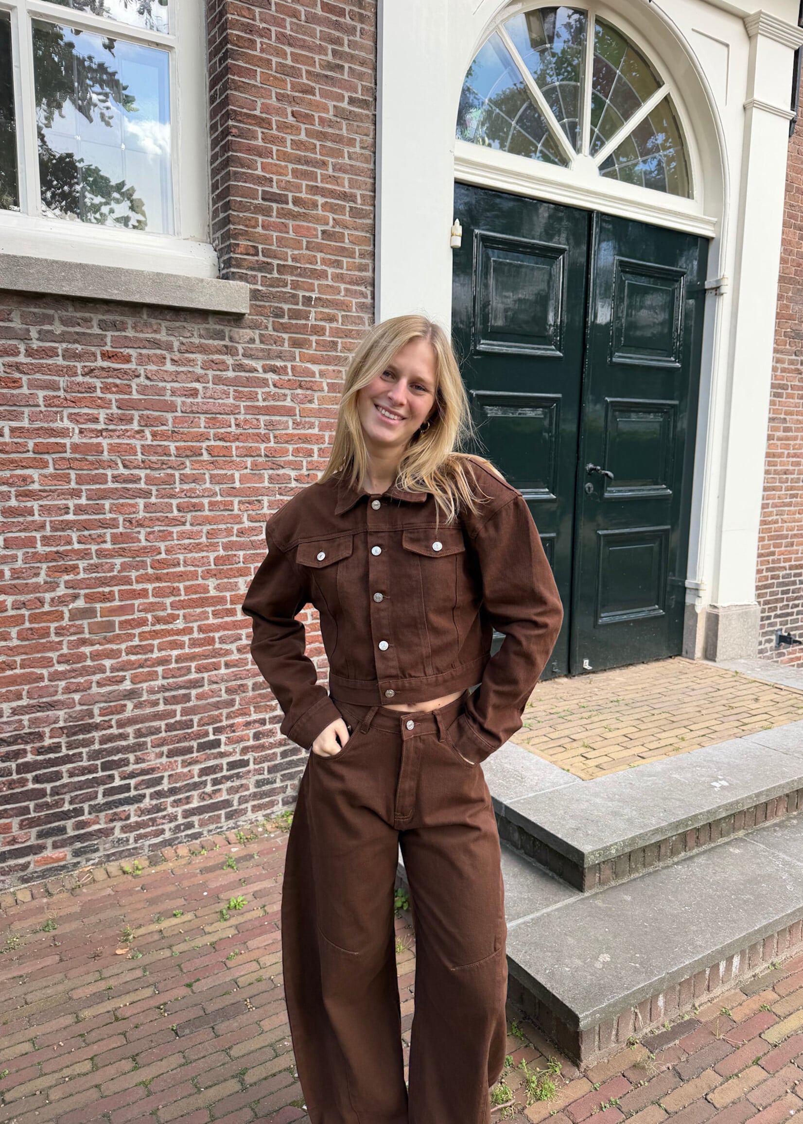 Flo Boutique Denim Jacket Noa Brown