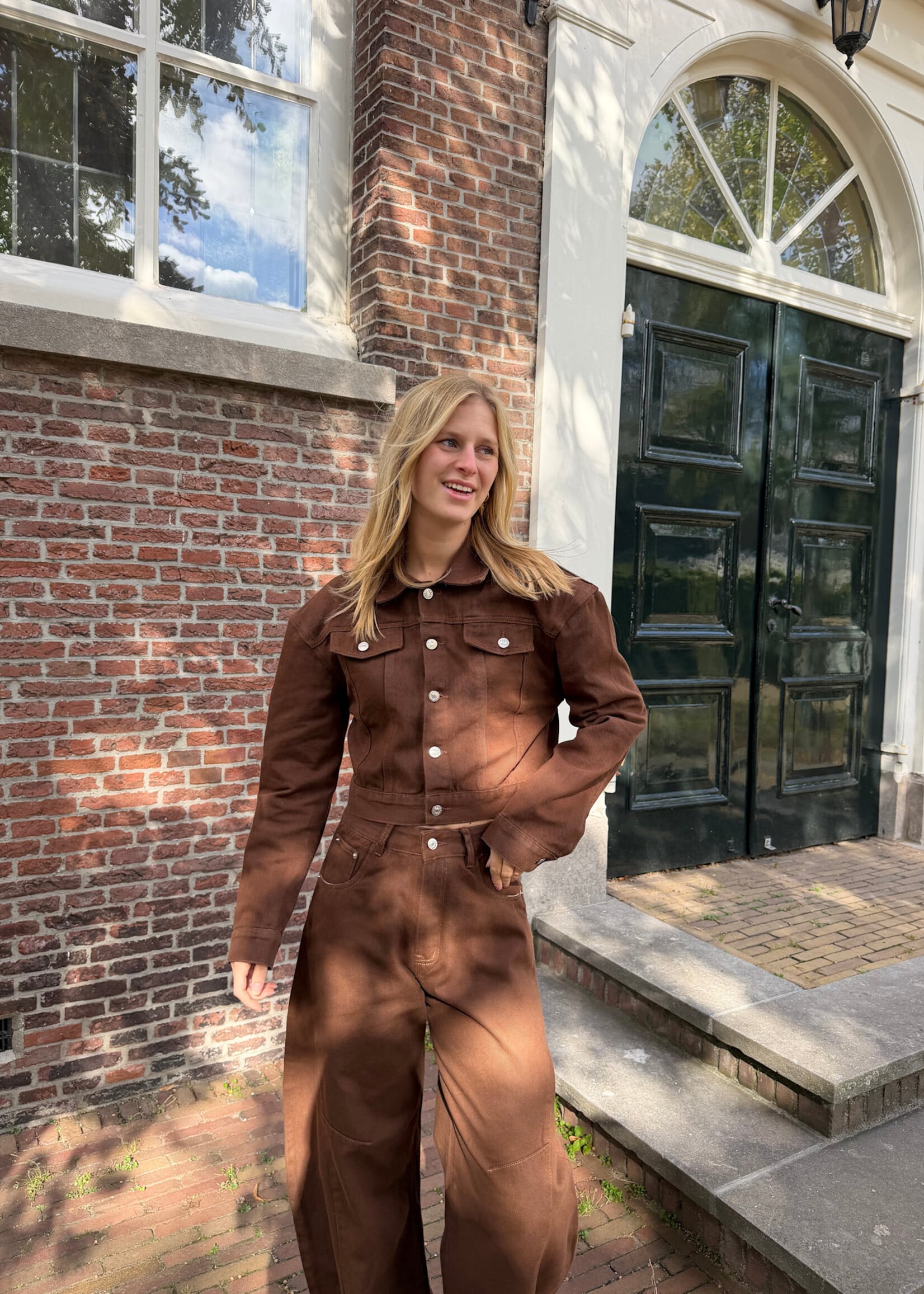 Flo Boutique Denim Jacket Noa Brown