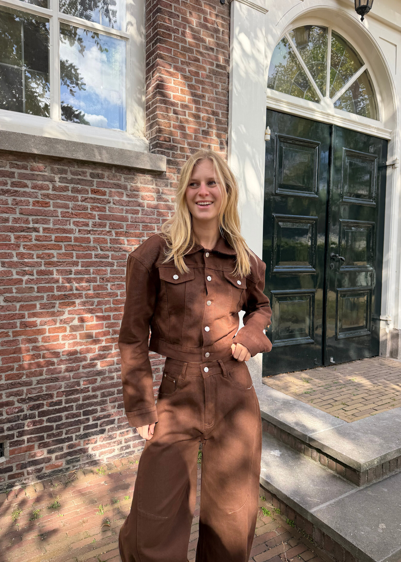 Flo Boutique Denim Jacket Noa Brown