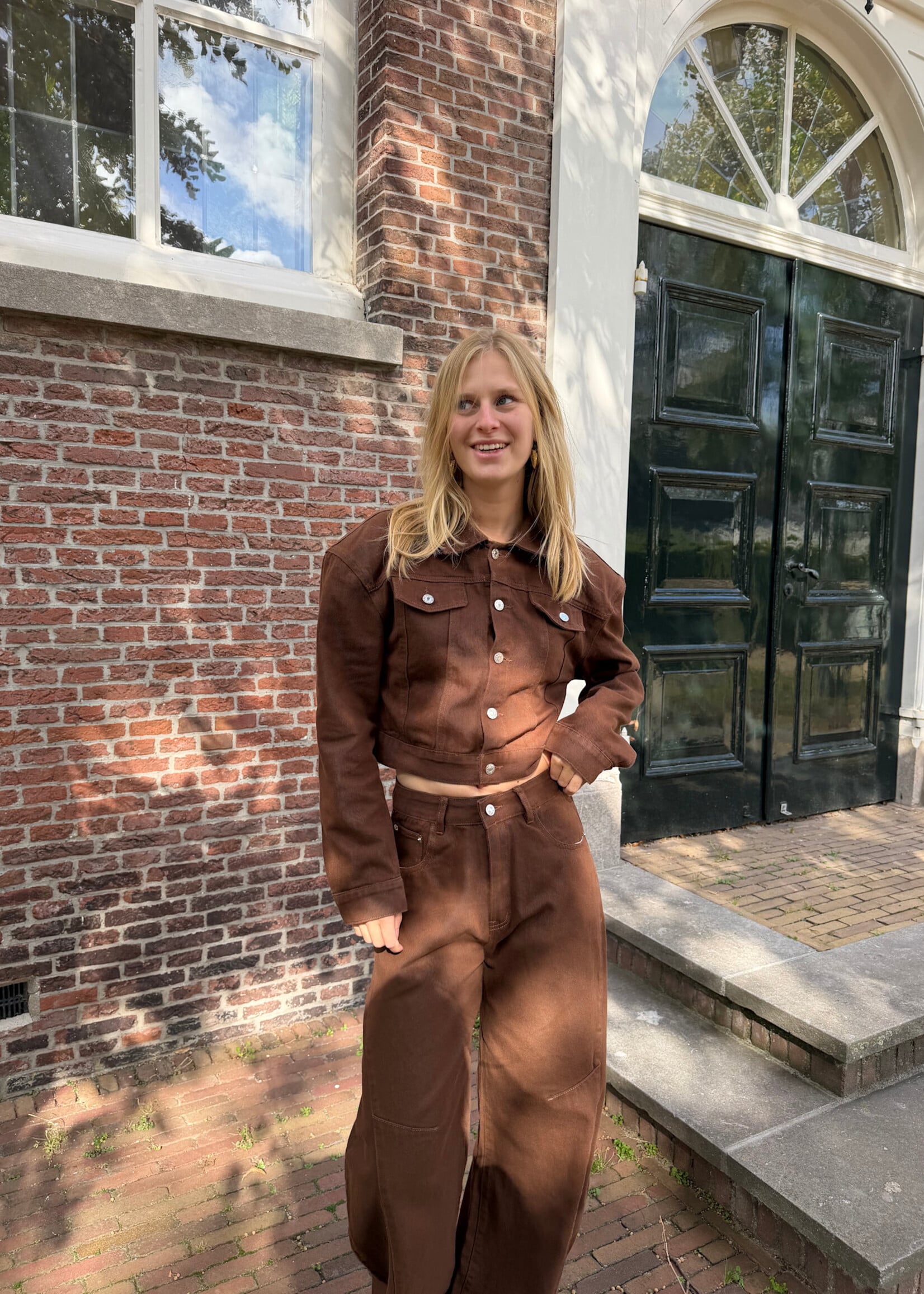 Flo Boutique Denim Jacket Noa Brown