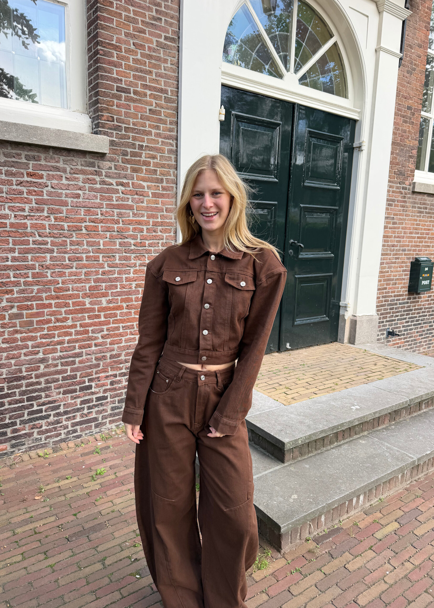 Flo Boutique Denim Jacket Noa Brown