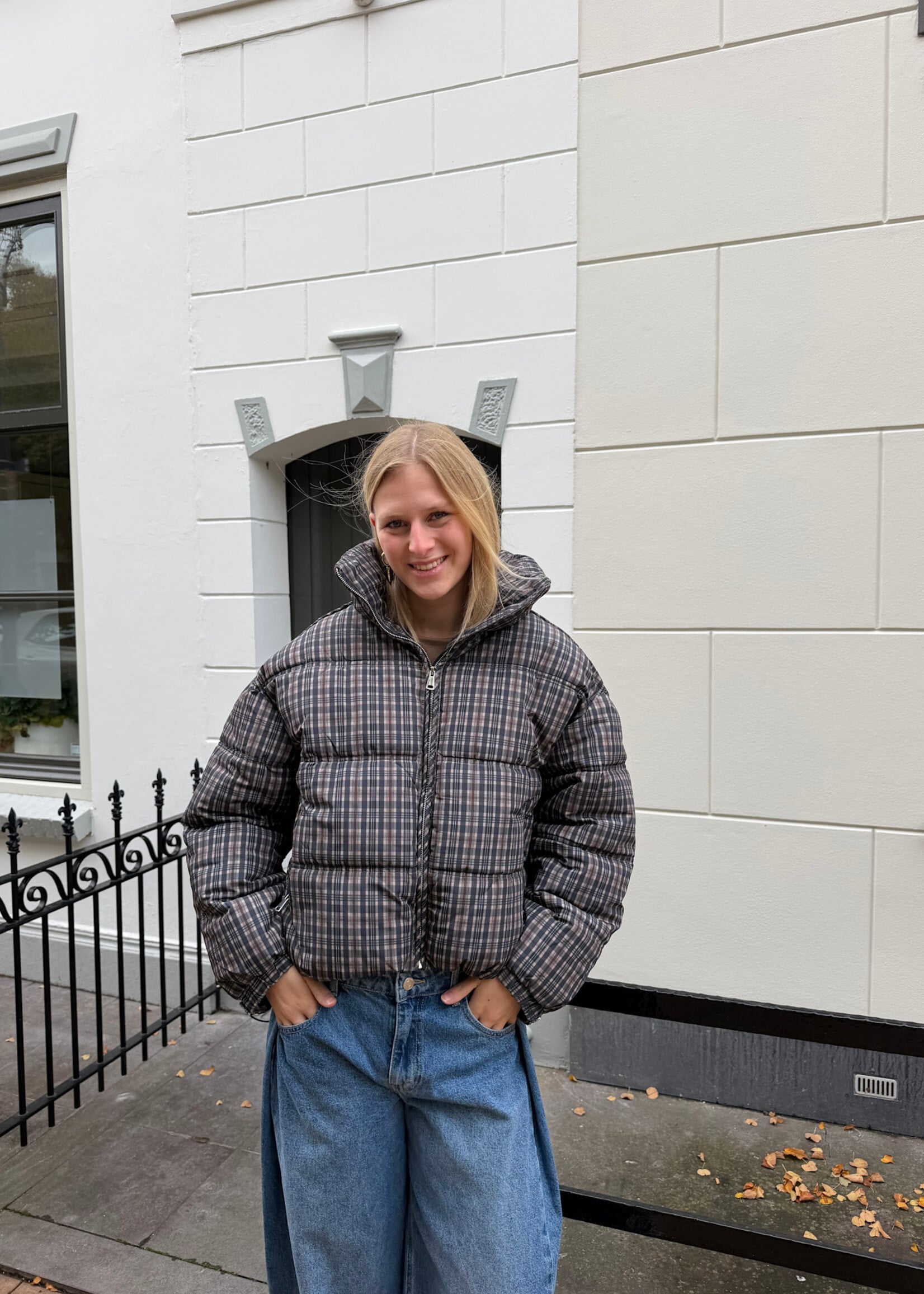 Flo Boutique Puffer Jacket Myla Checked