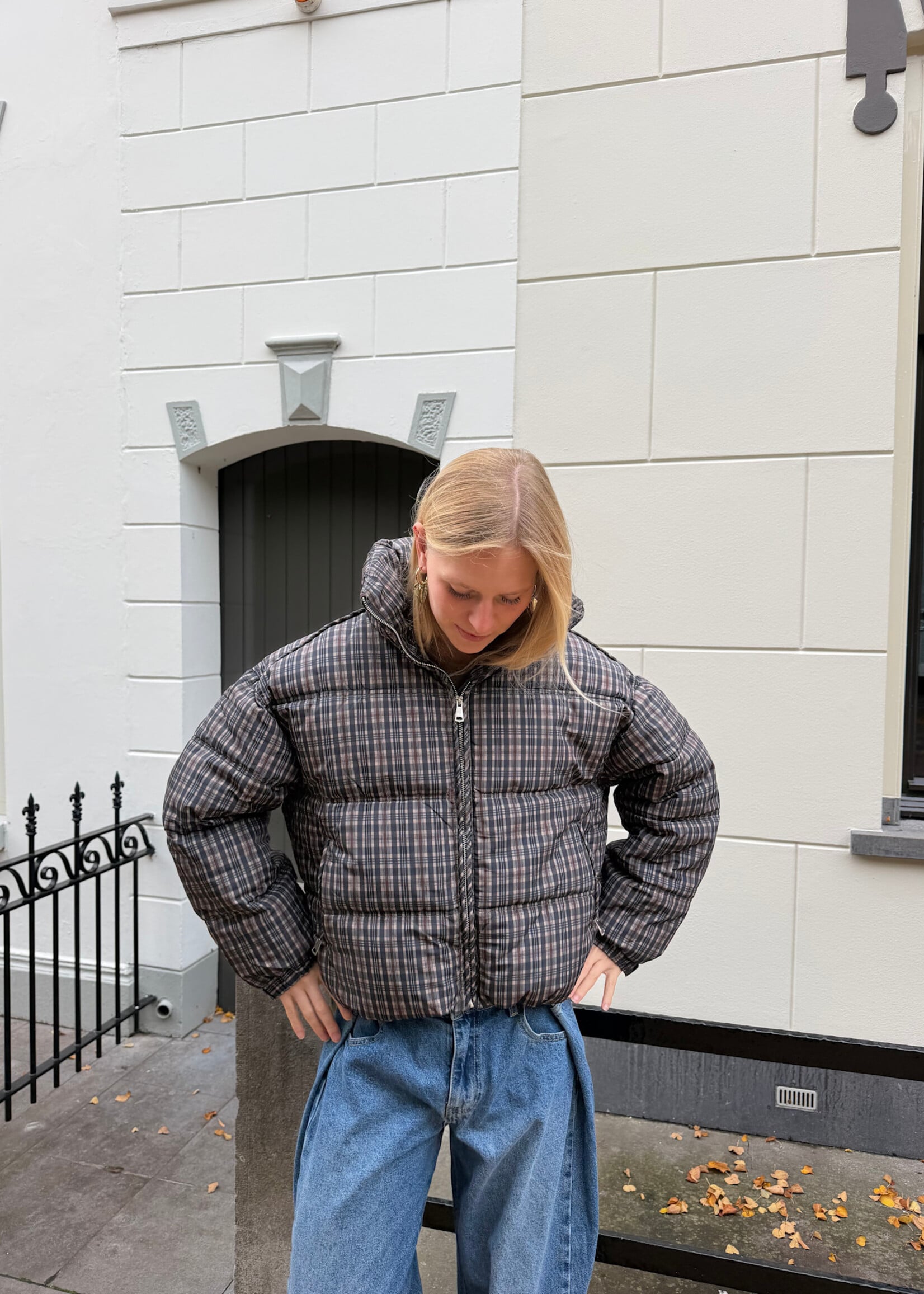 Flo Boutique Puffer Jacket Myla Checked