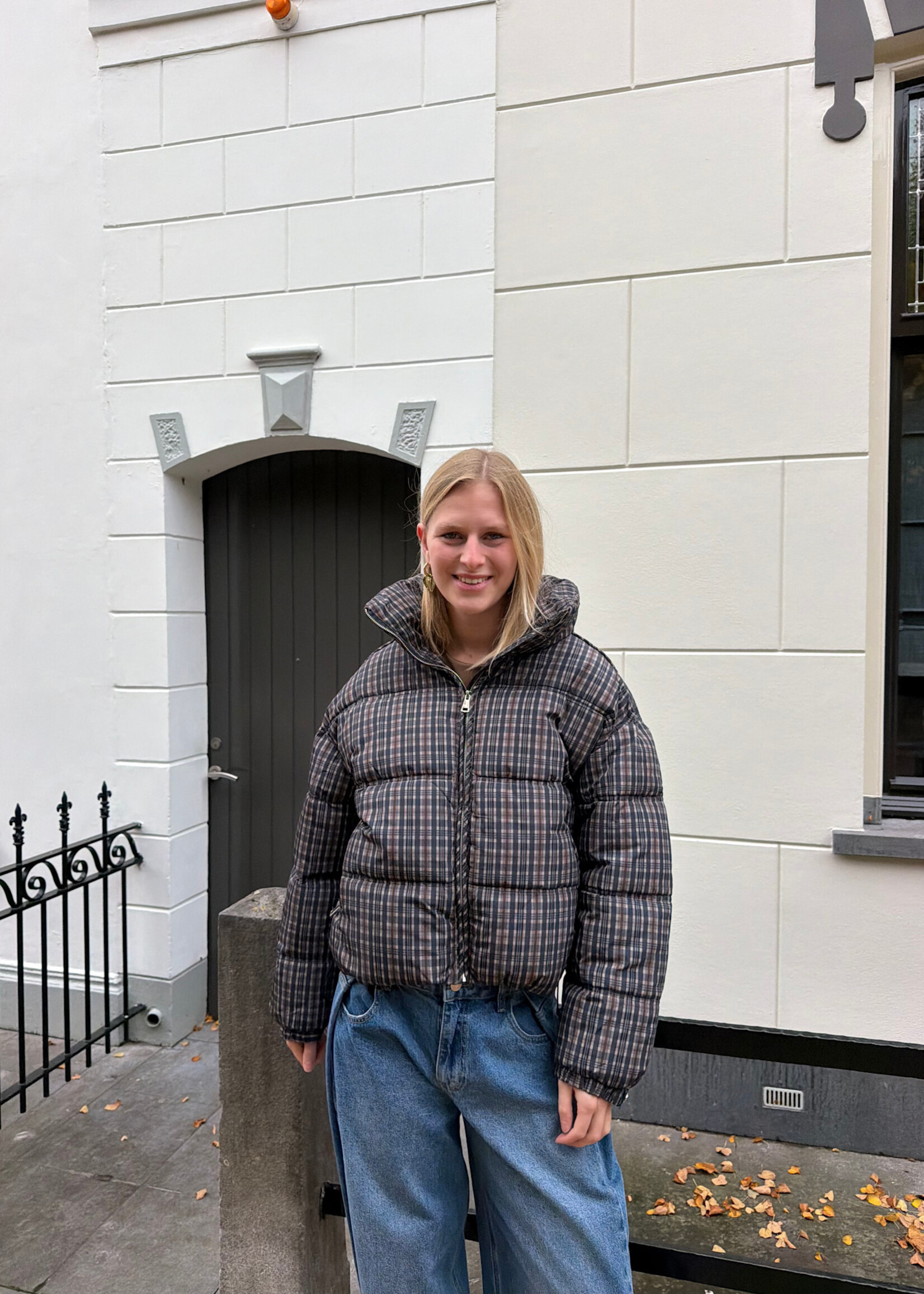 Flo Boutique Puffer Jacket Myla Checked