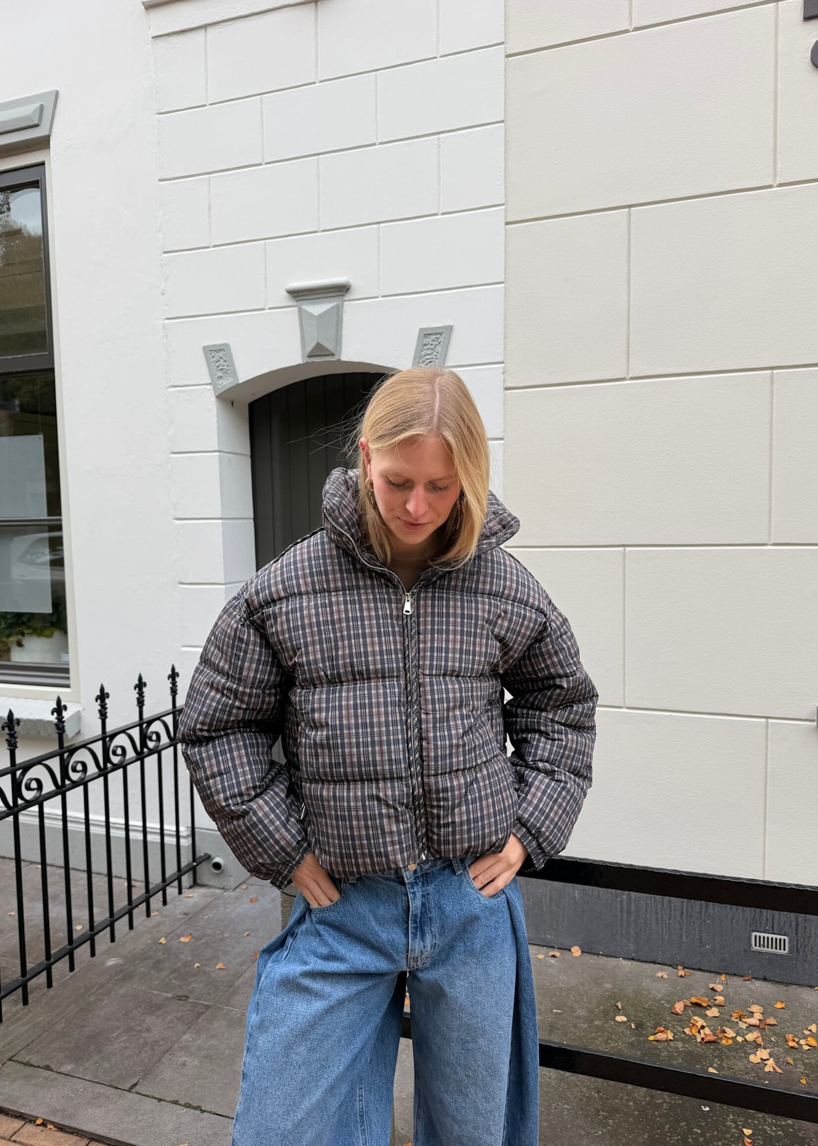 Flo Boutique Puffer Jacket Myla Checked