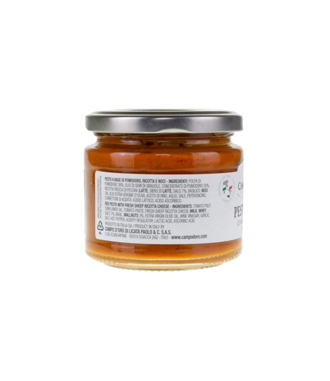 Campo d'oro Siciliaanse  Rode Pesto met Ricotta