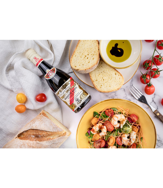 Giuseppe Giusti Aceto Balsamico Banda Rossa di Modena I.G.P.  20 jaar gerijpt, 5 munten / medailles, Champagnotta