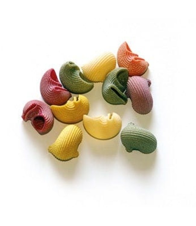 Pastificio del Colle Chiocciole Naif, gekleurde schelppasta uit Puglia