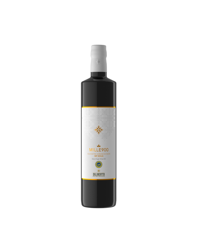 Olio Diliberto Extra vergine olijfolie Mille 900 uit Sicilië IGP-label, licht fruitig, zoetig en mild