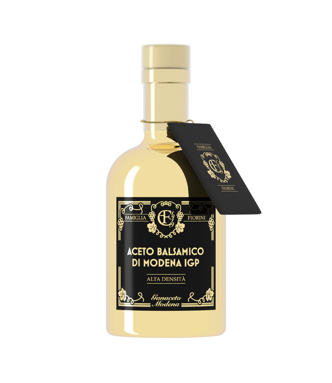 Famiglia Fiorini Aceto Balsamico di Modena  I.G.P.  in "gouden" geschenkfles