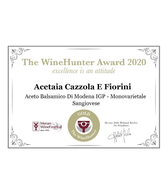 Famiglia Fiorini Aceto Balsamico di Modena  I.G.P.  Sangiovese in cadeaukoker