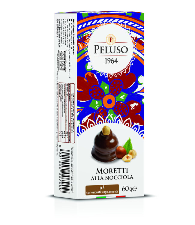 Peluso Moretti hazelnootkoekjes met chocolade, Moretti alla nociale