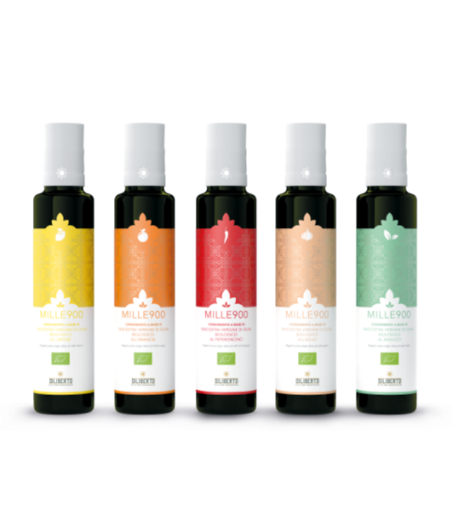 Olio Diliberto Biologische extra vierge olijfolie met knoflook Mille 900