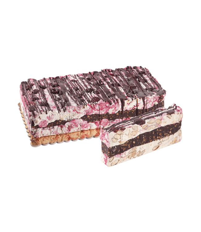 italiaanse nougat framboos chocolade, lampone