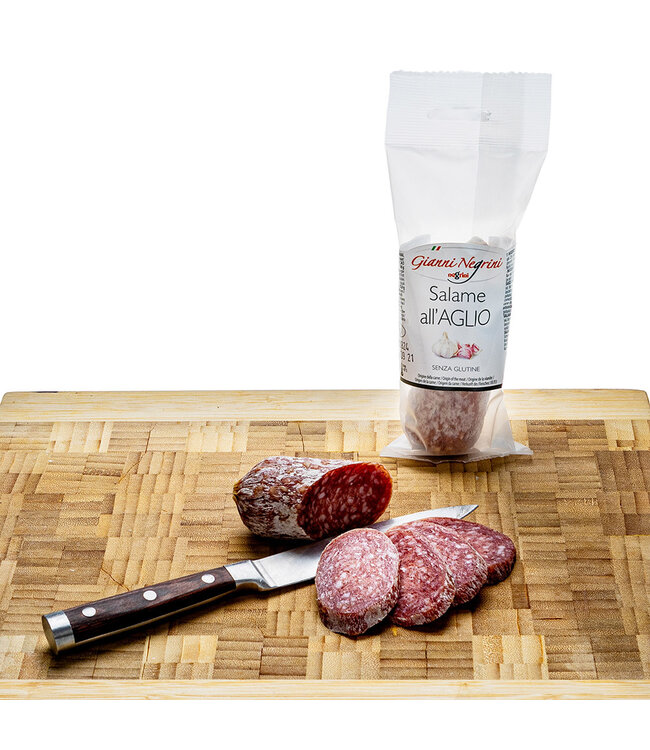 Negrini Salami met knoflook- Salame all'Aglio Toscano 125g