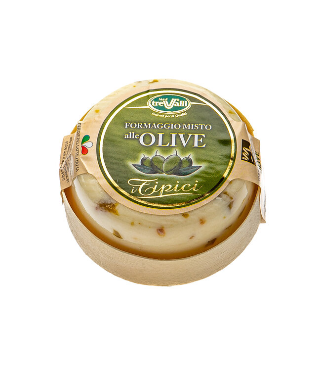 Trevalli Caciotta mista Olive - Kaasje met olijven 180g