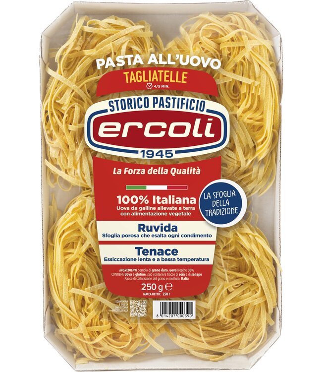 Pastificio Ercoli Tagliatelle eierpasta -  Tagliatelle all'uovo