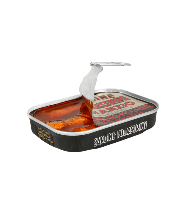 Pollastrini Sardientjes in pittige tomatensaus - Sardine piccanti al pomodoro