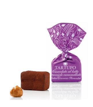 Antica Torroneria Piemontese Chocoladetruffels- Tartufo latte e Nocciole Caramellato- per 10 verpakt