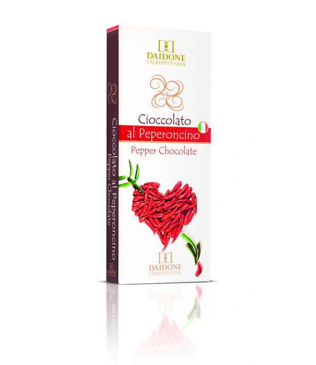 Daidone Chocolade bereid in Sicilie, Modica, volgens Azteeks recept, met pepertje