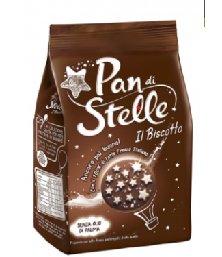 Mulino Bianco Chocoladekoekjes met cacao en suikersterren - Pan di Stelle
