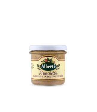 Alberti Bruschetta van Artisjok en Taggiasca olijven - Carciofi e olive Taggiasche