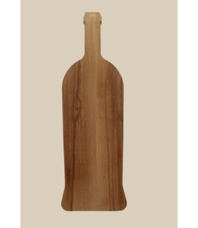 Borrelplank in de vorm van een wijnfles