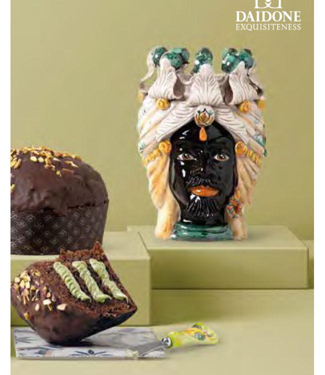 Daidone PANETTONE met donkere chocolade en pistache creme 500g