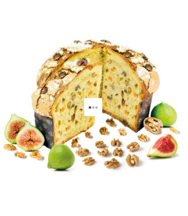 Peluso Siciliaanse Panettone met noten vijgen en muscaatwijn 1000 gram In mooie geschenkverpakking