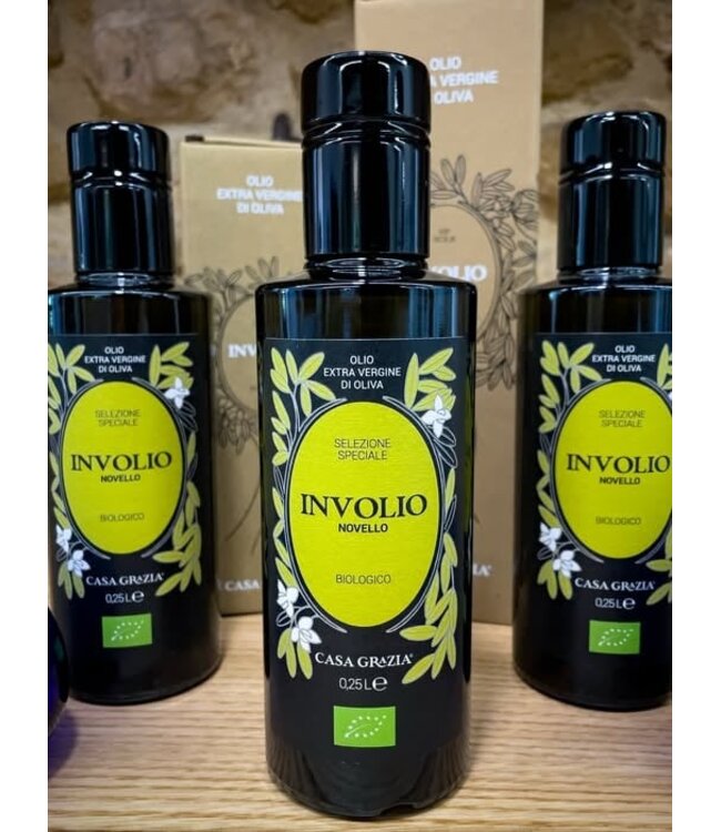 Casa Grazia  Extra Vierge biologische olijfolie -Novello- De eerste oogst van het seizoen 26-27 -  500 ml