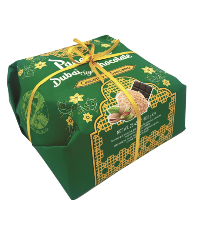 Chiostro di Saronno Panettone Dubai  Pistache en Chocolade 750 gram