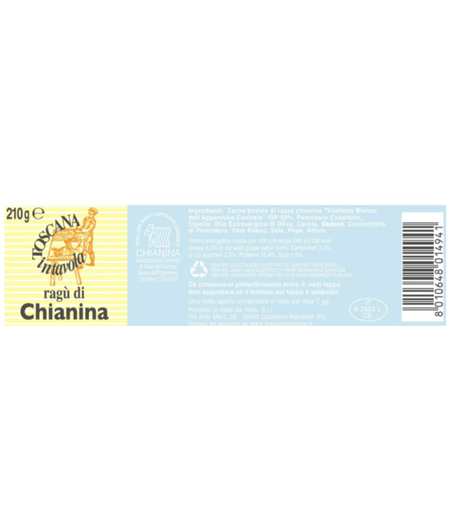Toscana in Tavola Ragu di chianina -Toscaanse vleessaus